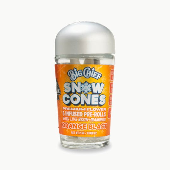 Big Chief - ORANGE BLAST - Snow Cone Infused Pre-Rolls 5 Pack - 1