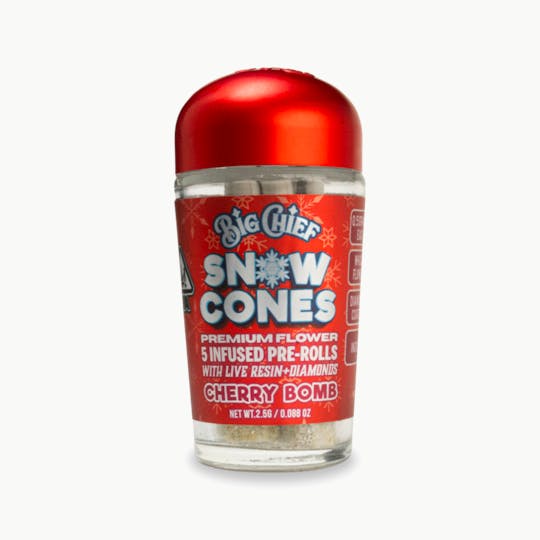 Big Chief - CHERRY BOMB - Snow Cone Infused Pre-Rolls 5 Pack - 1