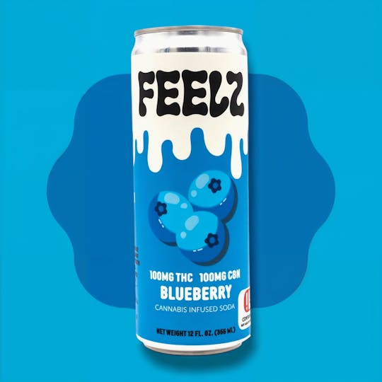 Feelz - 100mg Blueberry CBN 1:1 Infused Soda Feelz - 1