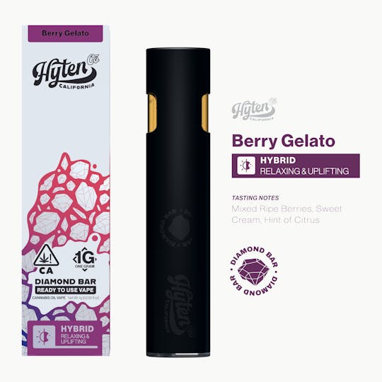 Hyten Company - Berry Gelato - 1g Live Diamond Bar - 1
