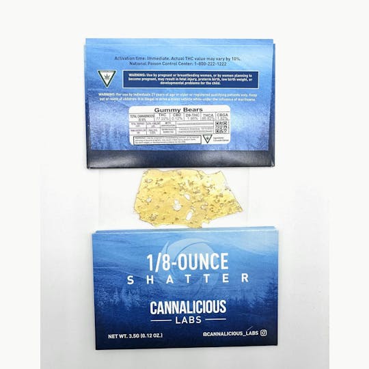 Cannalicious Labs - Gummy Bear Shatter - 1/8oz - 1