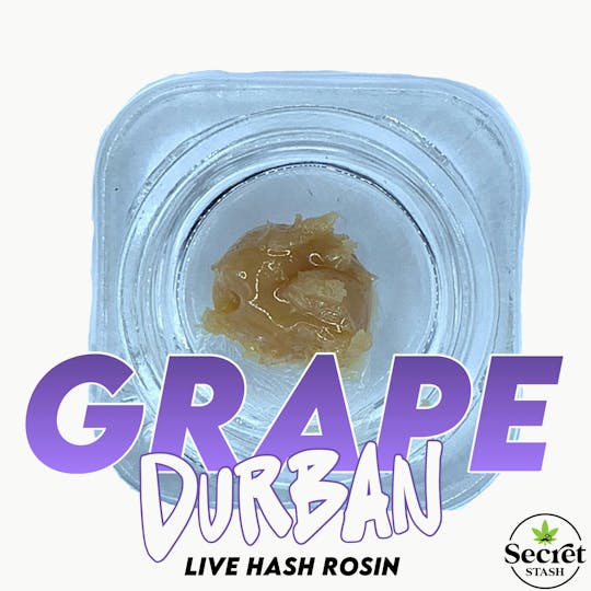 Secret Stash - Secret Stash | Live Hash Rosin | Grape Durban | 1g - 1