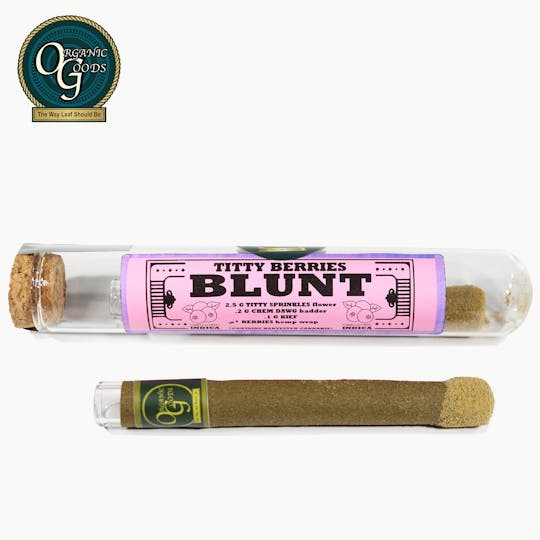 Organic Goods - Organic Goods TF Blunt Dipped in Badder & Kief Titty Berries 2.8 G - 1