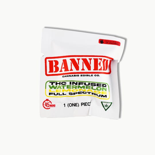 Banned Edible Co - WATERMELON LEMONADE SINGLE GUMMY 20MG - 1