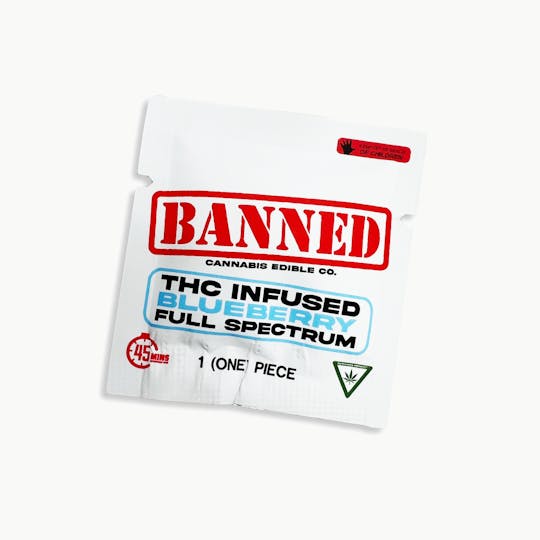 Banned Edible Co - BLUEBERRY SINGLE GUMMY 100MG - 1