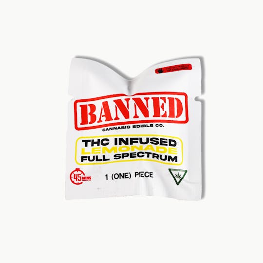 Banned Edible Co - LEMONADE SINGLE GUMMY 100MG - 1