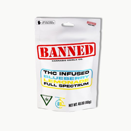Banned Edible Co - BLUEBERRY LEMONADE GUMMY CLUSTERS 200MG | 4 PACK - 1
