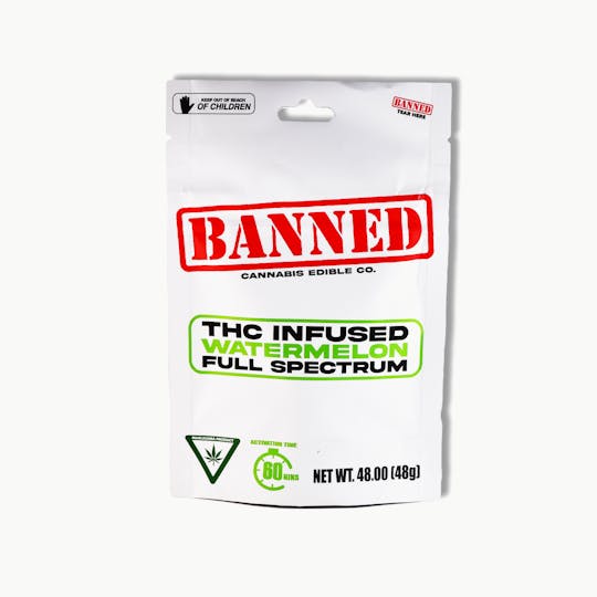 Banned Edible Co - WATERMELON GUMMY CLUSTERS 200MG | 4 PACK - 1