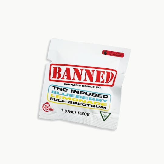 Banned Edible Co - BLUEBERRY LEMONADE SINGLE GUMMY 100MG - 1