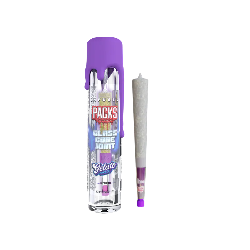 Packwoods GELATO FREEZE Packs Glones - Infused Glass Cone Joint 1.5G