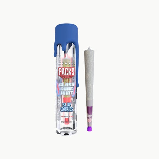 Packwoods - BLUE COOKIES | Packs Glones - Infused Glass Cone Joint | 1.5G - 1