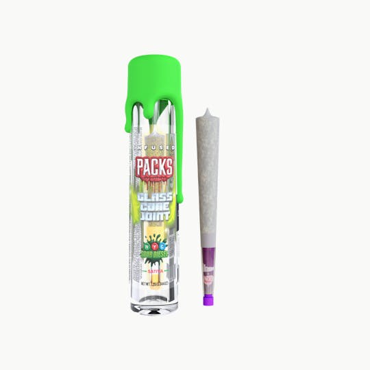 Packwoods - NYC SOUR DIESEL | Packs Glones - Infused Glass Cone Joint | 1.5G - 1