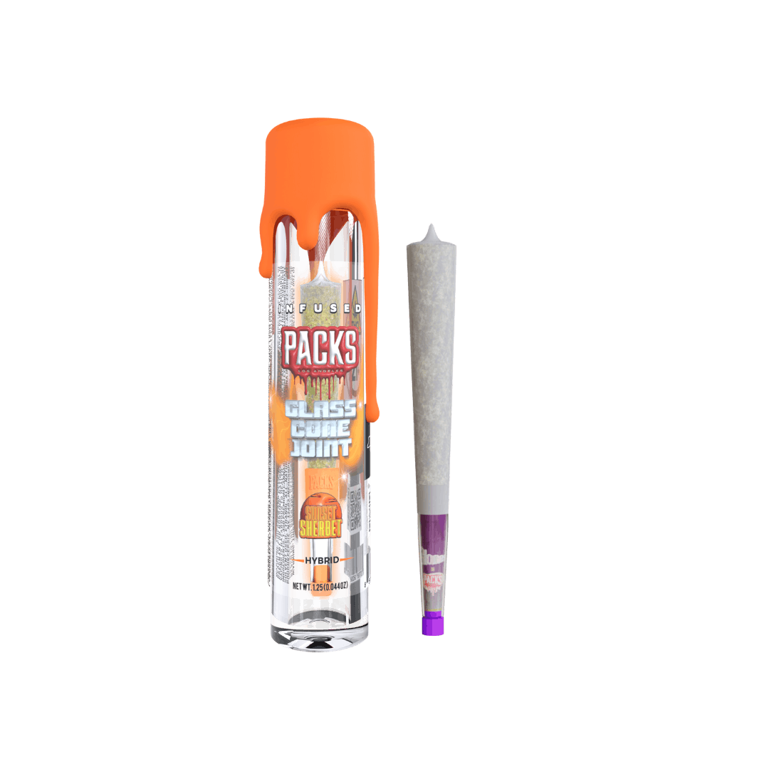 Packwoods - SUNSET SHERBERT | Packs Glones - Infused Glass Cone Joint | 1.5G - 1