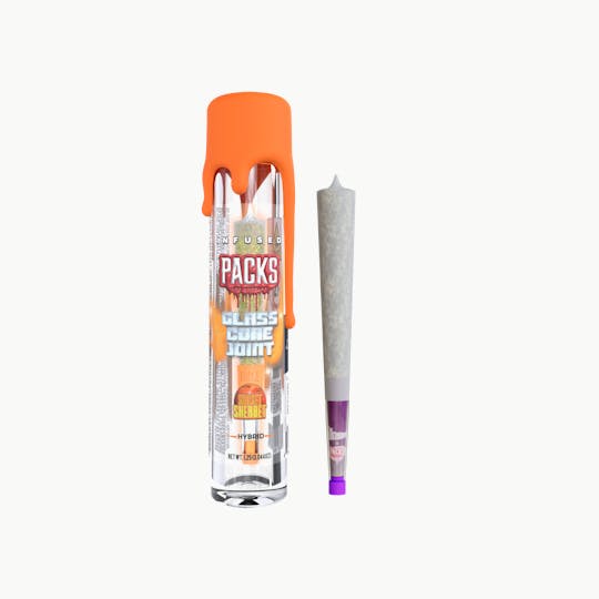Packwoods - SUNSET SHERBERT | Packs Glones - Infused Glass Cone Joint | 1.5G - 1