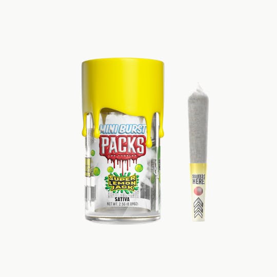 Packwoods - SUPER LEMON JACK | Packs Mini Bursts - 5 Pack Infused Mini Joints | 2.5G - 1