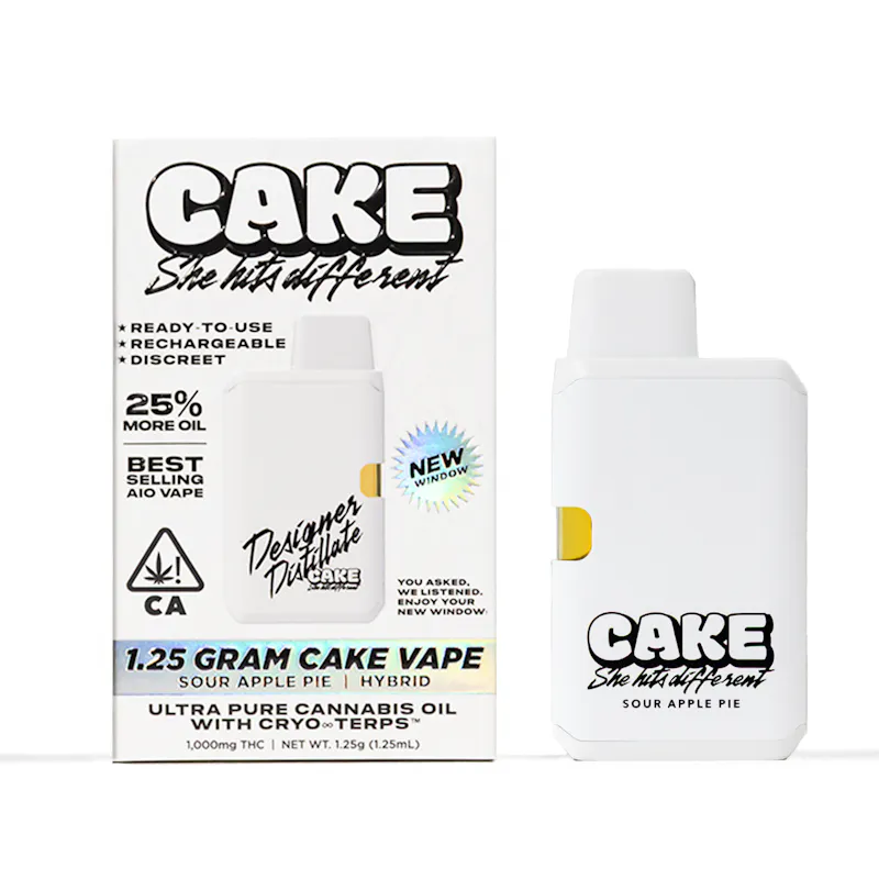 CAKE She Hits Different Sour Apple Pie Disposable Vape 1.25g disposable