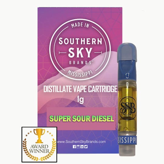 Southern Sky Brands - Award-Winning Super Sour Diesel THC Vape - 1g - 1