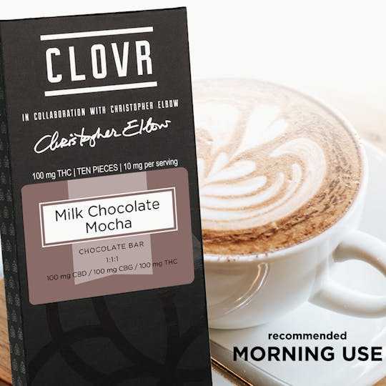 CLOVR - CLOVR - 100mg - Chocolate Bar - Milk Chocolate Mocha - 1