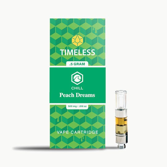 Timeless Vapes - Timeless Peach Dreams 500mg Vape Cartridge (Chill) - 1