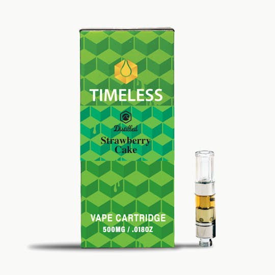 Timeless Vapes - Timeless Strawberry Cake 500mg Vape Cartridge (Chill) - 1