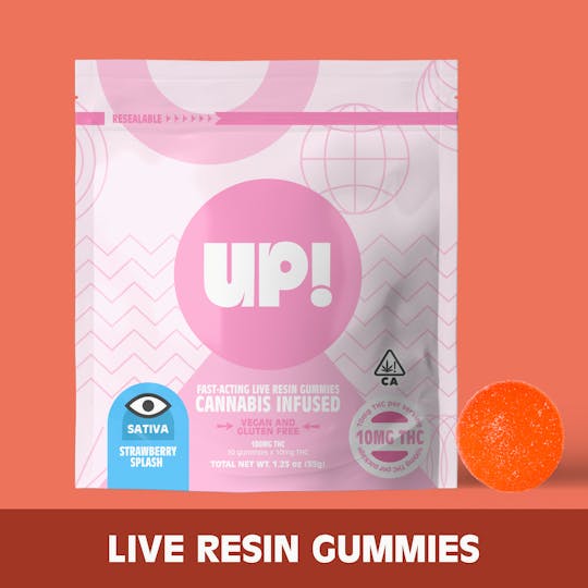 UP! - Strawberry Splash Live Resin Edible 100mg - 1