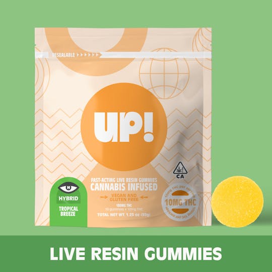 UP! - Tropical Breeze Live Resin Edible 100mg - 1