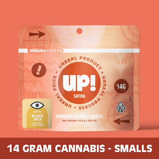 UP! - Black Jack (Sativa) Cannabis Smalls Flower 14g - 1