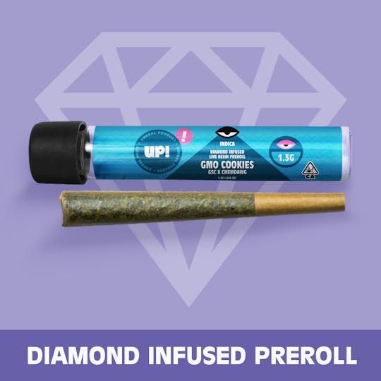 UP! - GMO Cookies Diamond Infused Preroll 1.3g - 1
