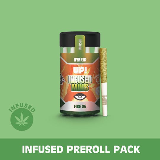 UP! - Fire OG (Hybrid) 5pk Diamond Infused Prerolls 2.5g - 1