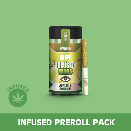 UP! - Apples & Bananas (Hybrid) 5pk Diamond Infused Preroll 2.5g - 1