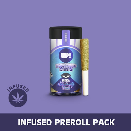 UP! - Blueberry Kush (Indica) 5pk Diamond Infused Preroll 2.5g - 1