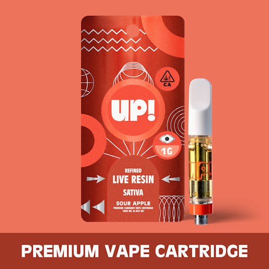 UP! - Sour Apple (Sativa) Live Resin Cartridge 1g - 1