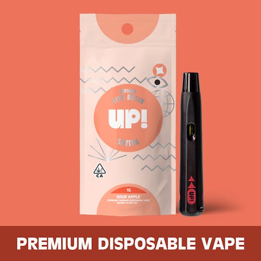 UP! - Sour Apple (Sativa) Live Resin Disposable 1g - 1