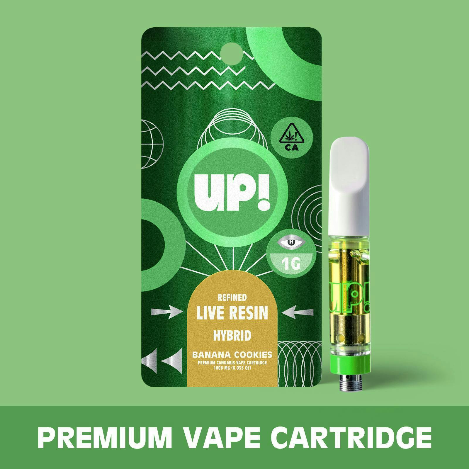 UP! - Banana Cookies (Hybrid) Live Resin Cartridge 1g - 1