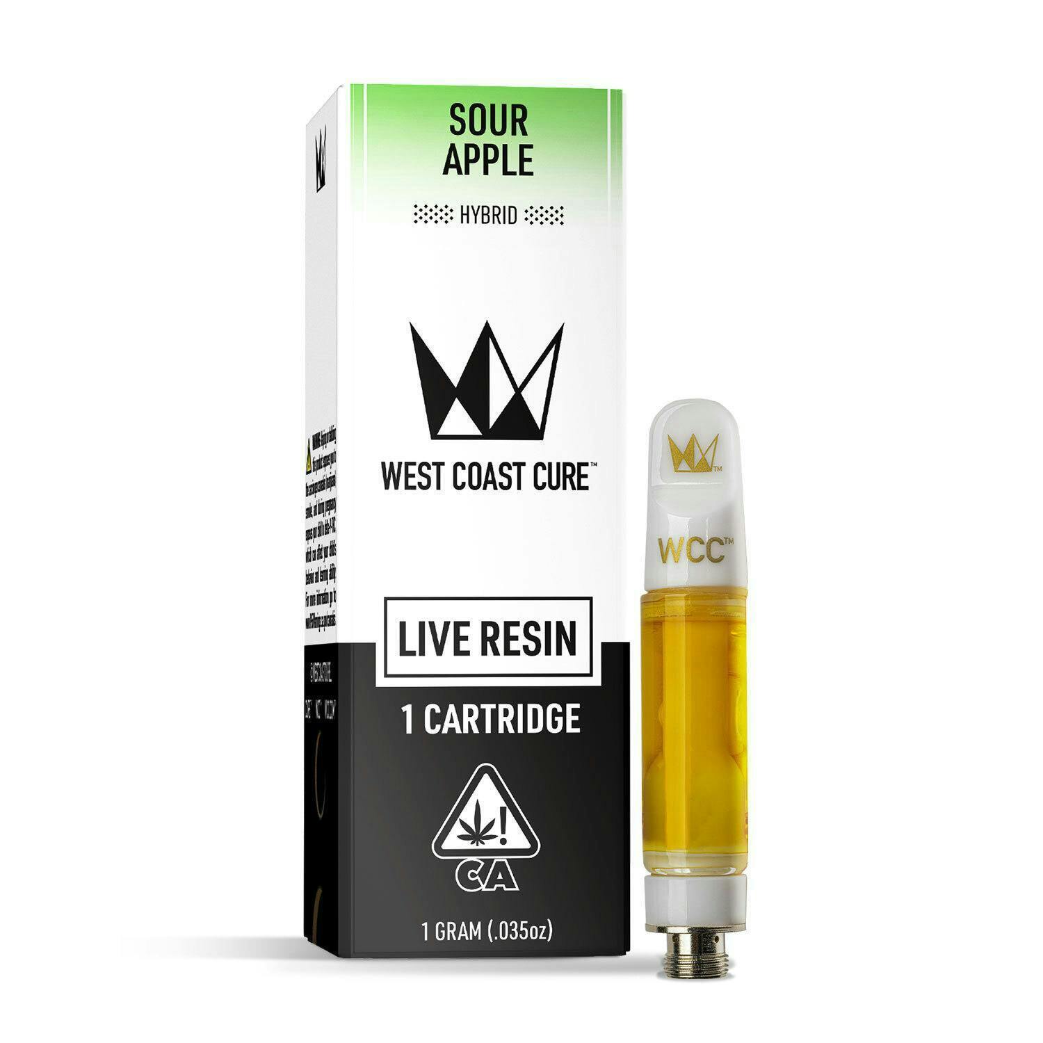 West Coast Cure - Sour Apple Live Resin Cartridge - 1g - 1
