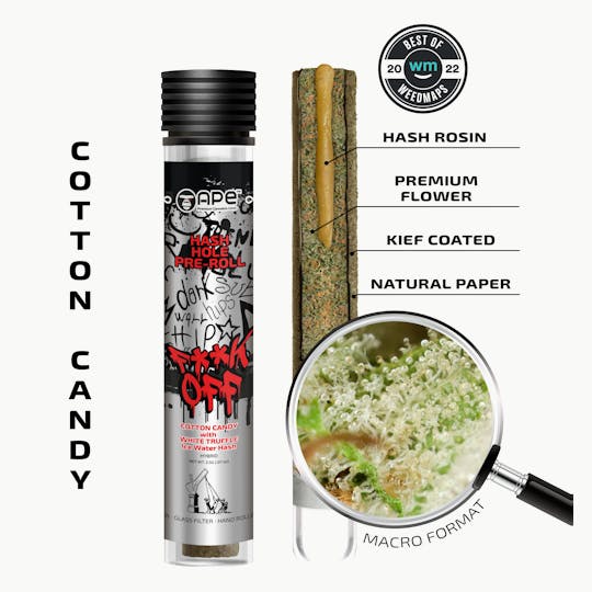 APE Premium Cannabis Corp - Cotton Candy & White Truffle — Hash Hole Pre-Roll (2.5g) - 1
