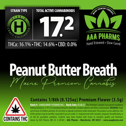 AAA Pharms - Peanut Butter Breath - Premium Flower - 1