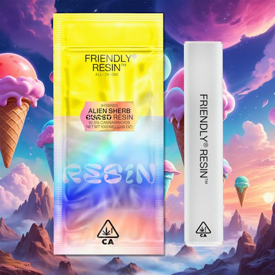 Friendly Brand - Alien Sherb 1g Cured Resin ALL-IN-ONE - 1
