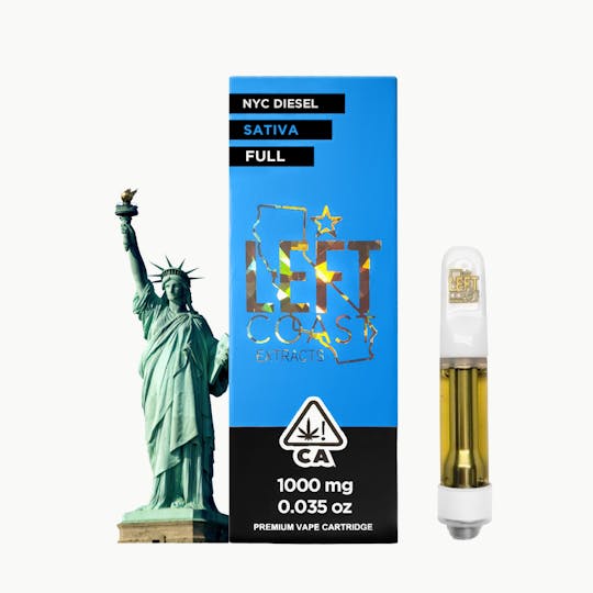LEFT COAST - NYC Diesel - Premium THC Cartridge 1G - 1