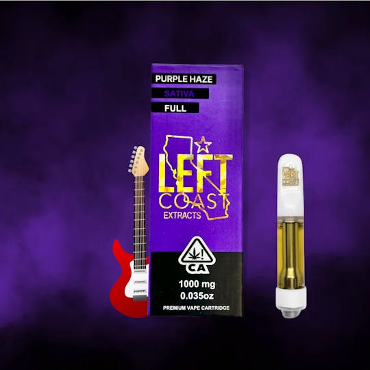 LEFT COAST - Purple Haze - Premium THC Cartridge 1G - 1