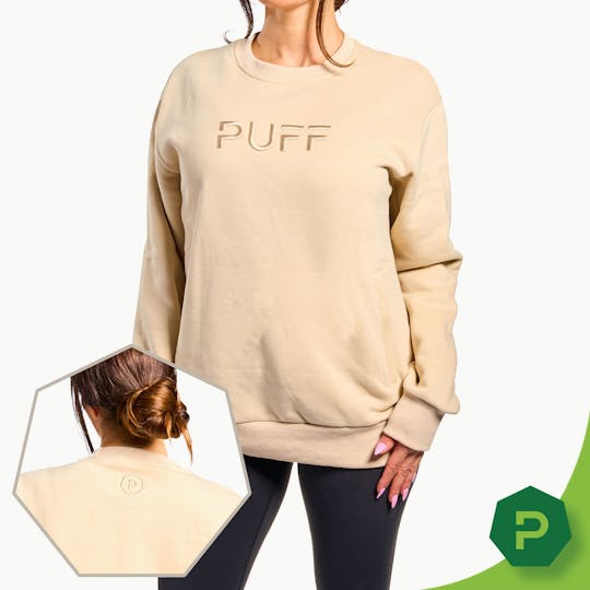 Puff Cannabis Company - PUFF Crew Neck Tan - 1