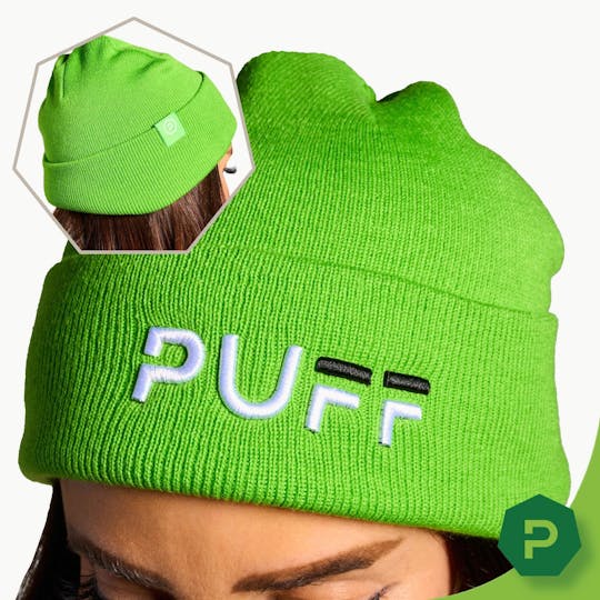 Puff Cannabis Company - PUFF Beanie Green - 1