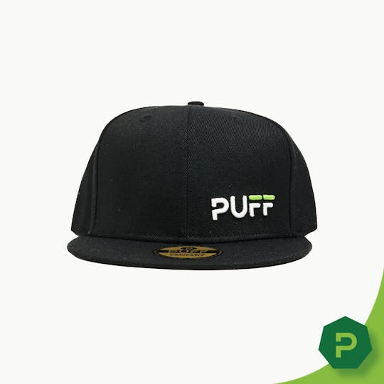 Puff Cannabis Company - PUFF Flat Bill Hat Black With PUFF Logo - 1