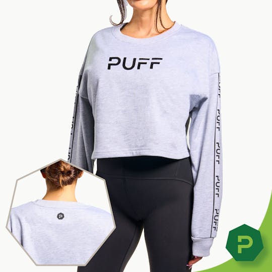 Puff Cannabis Company - PUFF Crew Neck Cropped Gray - 1
