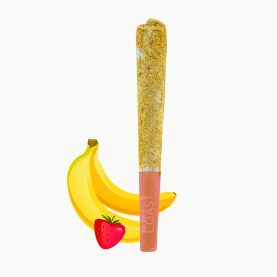 LEFT COAST - Lil Lefty Infused Preroll Single .75G - STRAWBERRY BANANA - 1