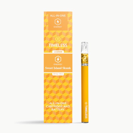 Timeless Vapes - Timeless Sweet Island Skunk 500mg All-In-One Vape Cartridge (Energy) - 1