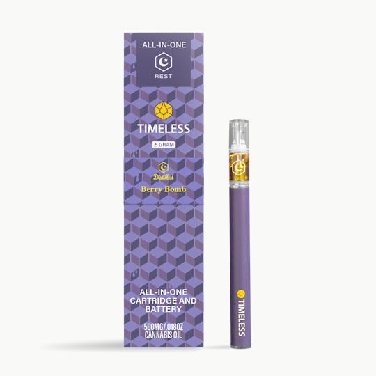 Timeless Vapes - Timeless Berry Bomb 500mg Vape Cartridge All-In-One (Rest) - 1