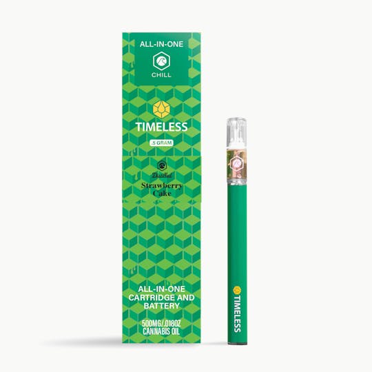 Timeless Vapes - Timeless Strawberry Cake 500mg Vape Cartridge All-In-One (Chill) - 1