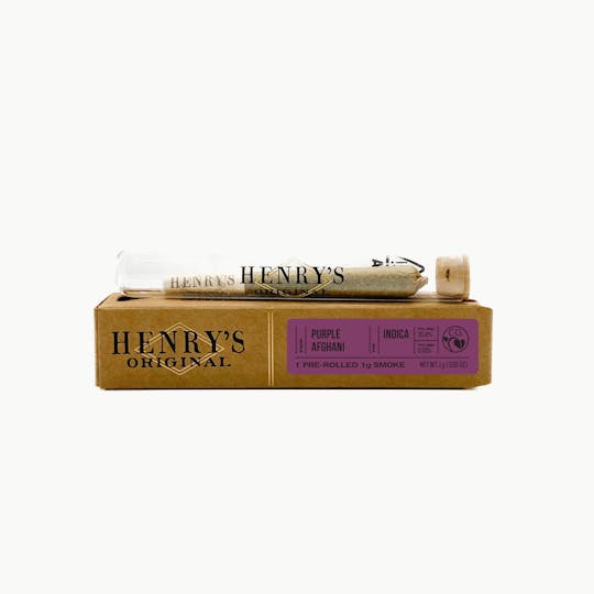 Henry's Original - 1g Single Pre-Roll- Purple Afghani - 1