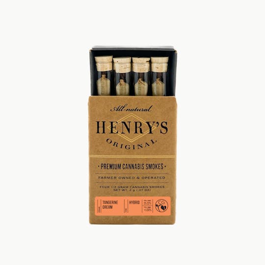 Henry's Original - 2g Total 4-Pack Pre-Rolls (.5g each) - Tangerine Dream - 1